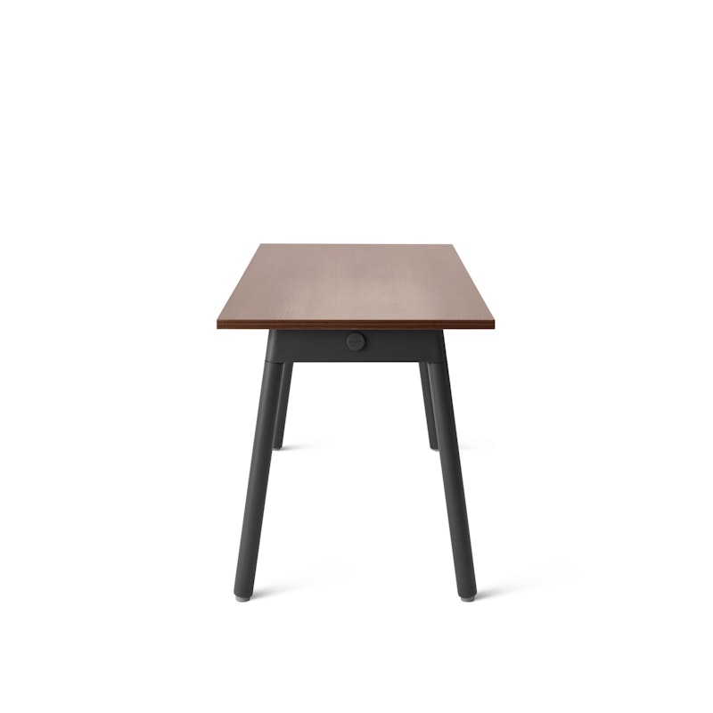 Series A Single Desk for 1, Walnut, 57", Charcoal Legs,Walnut,hi-res image number 3.0