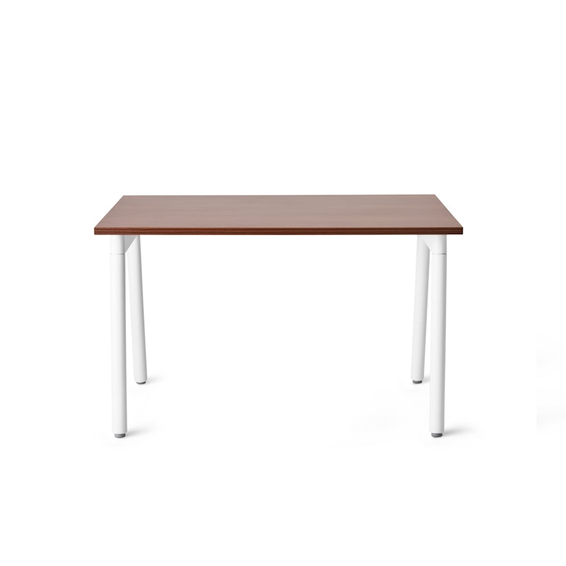 Series A Single Desk for 1, Walnut, 47", White Legs,Walnut,hi-res image number 2