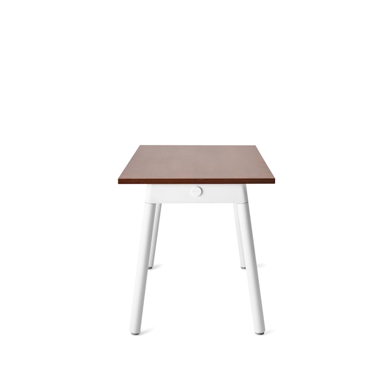 Series A Single Desk for 1, Walnut, 47", White Legs,Walnut,hi-res image number 4