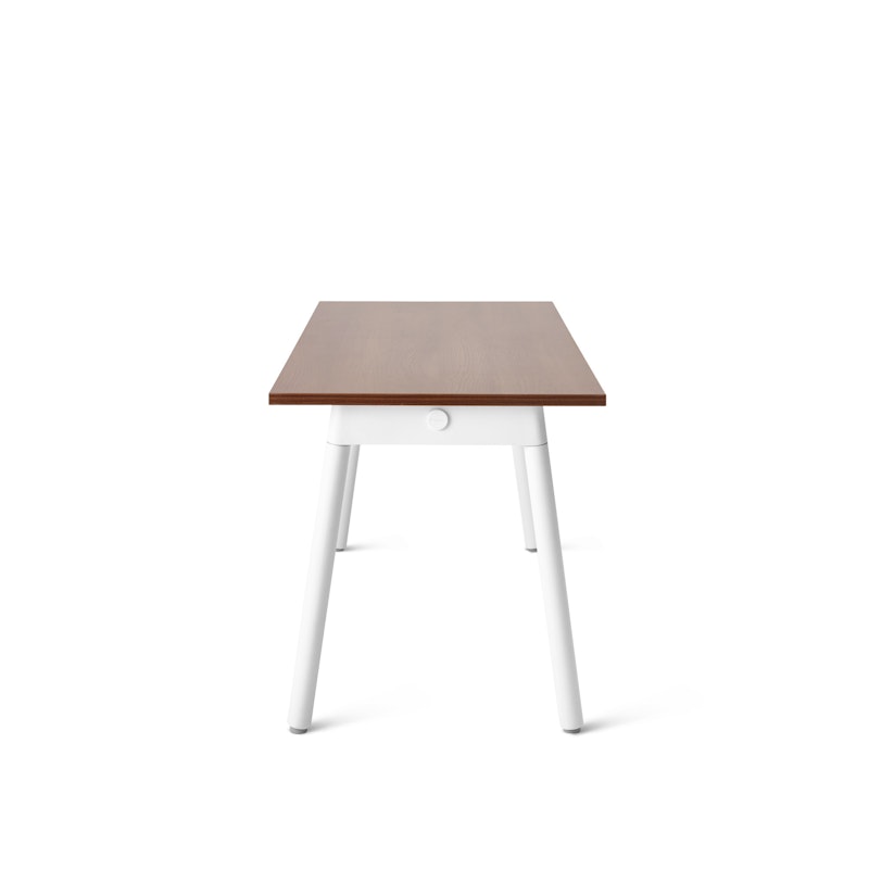 Series A Single Desk for 1, Walnut, 57", White Legs,Walnut,hi-res image number 3.0