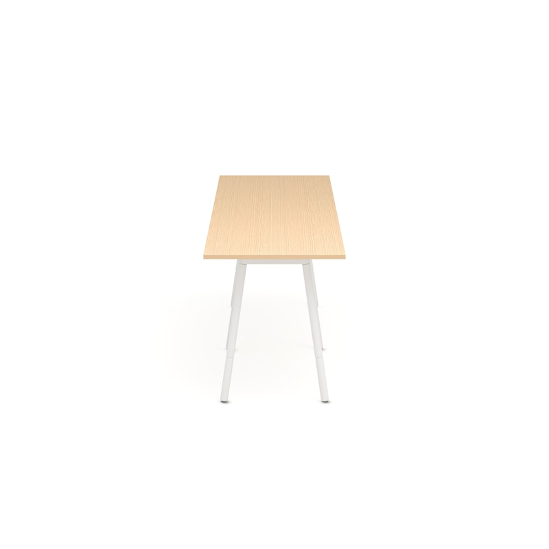 Series A Standing Table, Natural Oak, 144x36", White Legs,Natural Oak,hi-res image number 4