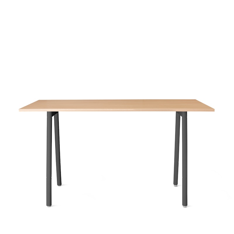 Series A Standing Table, Natural Oak, 72x36", Charcoal Legs,Natural Oak,hi-res image number 2.0