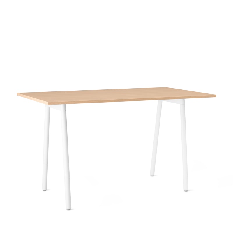 Series A Standing Table, Natural Oak, 72x36", White Legs,Natural Oak,hi-res image number 2