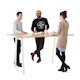 Series A Standing Table, Natural Oak, 72x36", White Legs,Natural Oak,hi-res