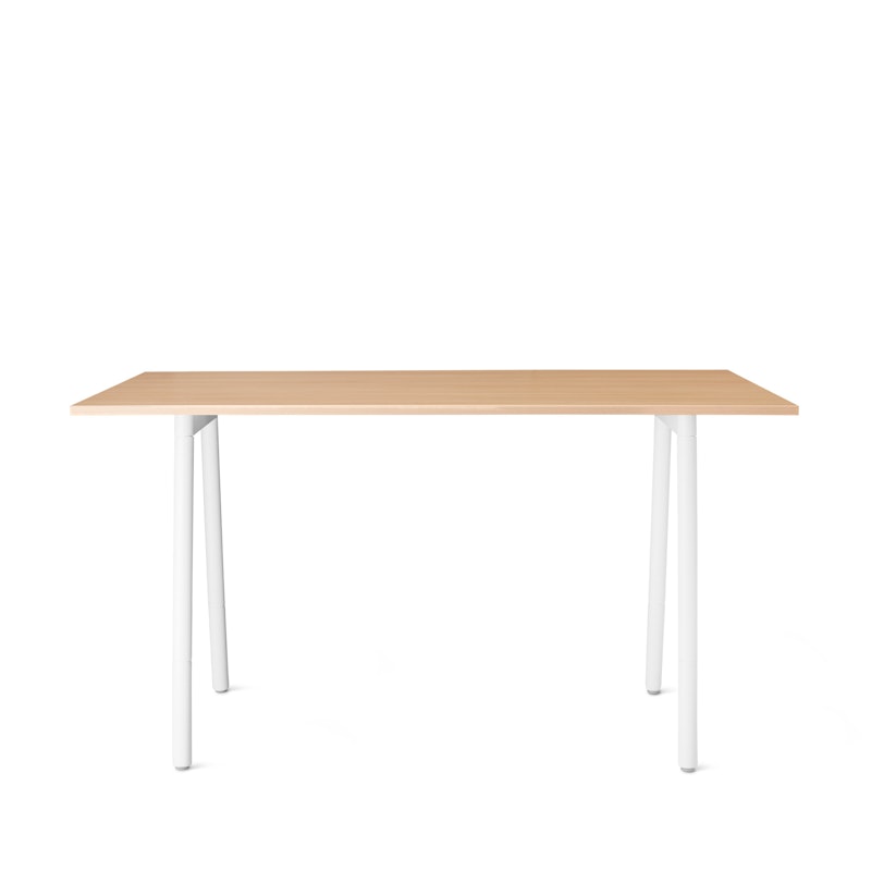 Series A Standing Table, Natural Oak, 72x36", White Legs,Natural Oak,hi-res image number 2.0