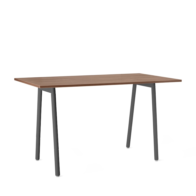 Series A Standing Table, Walnut, 72x36", Charcoal Legs,Walnut,hi-res image number 1.0