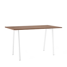 Series A Standing Table, Walnut, 72x36", White Legs