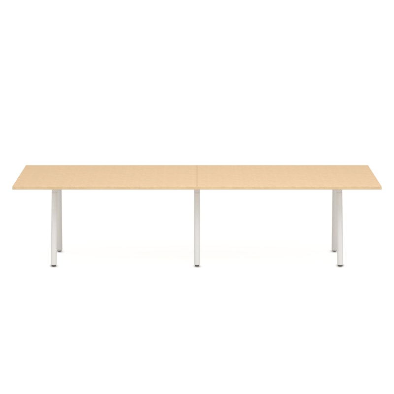 Series A Conference Table, Natural Oak, 124x42", White Legs,Natural Oak,hi-res image number 2.0