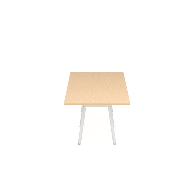 Series A Conference Table, Natural Oak, 124x42", White Legs,Natural Oak,hi-res image number 3.0