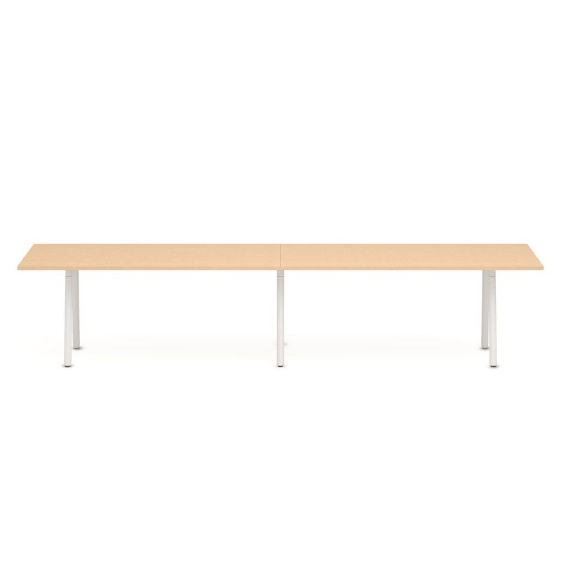 Series A Conference Table, Natural Oak, 144x36", White Legs,Natural Oak,hi-res image number 2.0