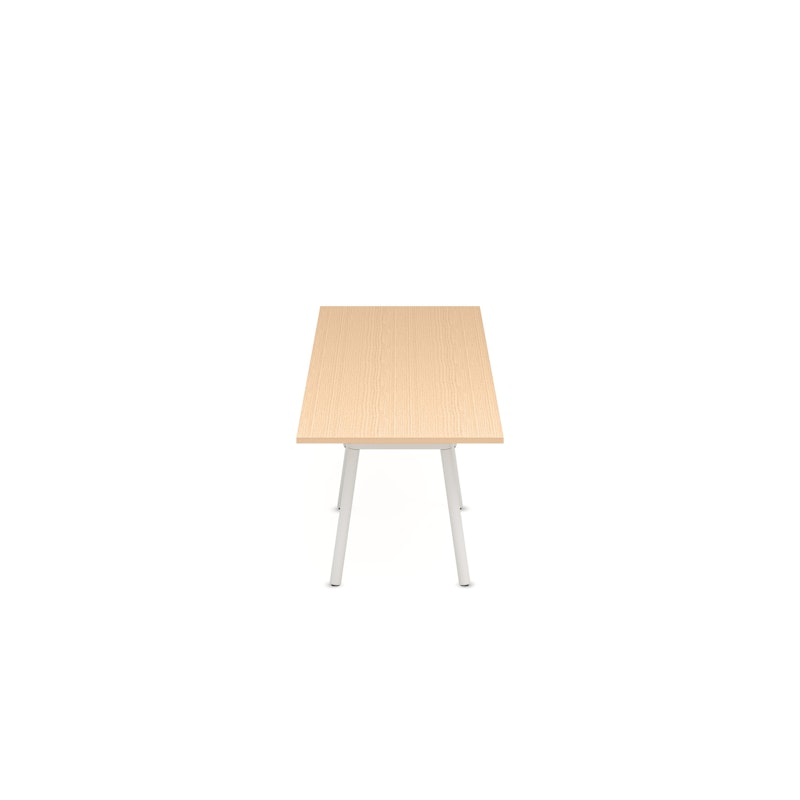 Series A Conference Table, Natural Oak, 144x36", White Legs,Natural Oak,hi-res image number 4