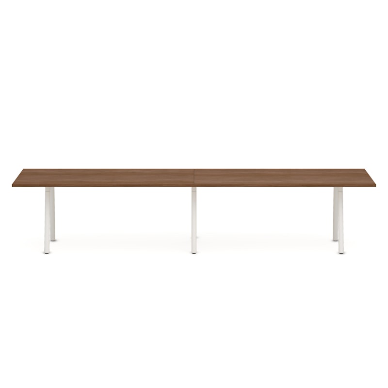 Series A Conference Table, Walnut, 144x36", White Legs,Walnut,hi-res image number 2.0