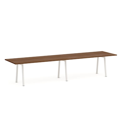 Series A Conference Table, Walnut, 144x36", White Legs,Walnut,hi-res
