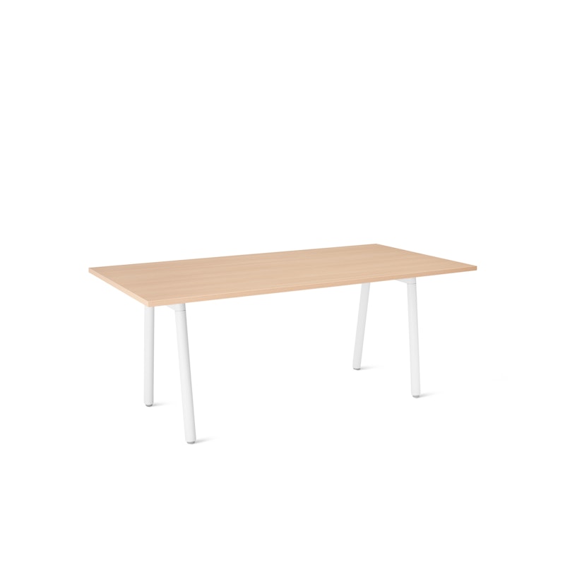 Series A Conference Table, Natural Oak, 72x36", White Legs,Natural Oak,hi-res image number 1.0