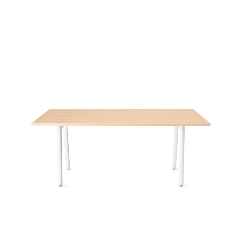 Series A Conference Table, Natural Oak, 72x36", White Legs,Natural Oak,hi-res image number 3