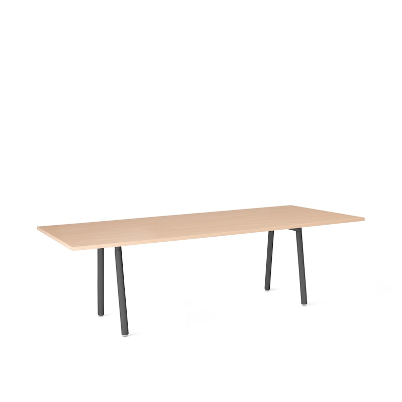 Series A Conference Table, Natural Oak, 96x42", Charcoal Legs,Natural Oak,hi-res image number 1.0