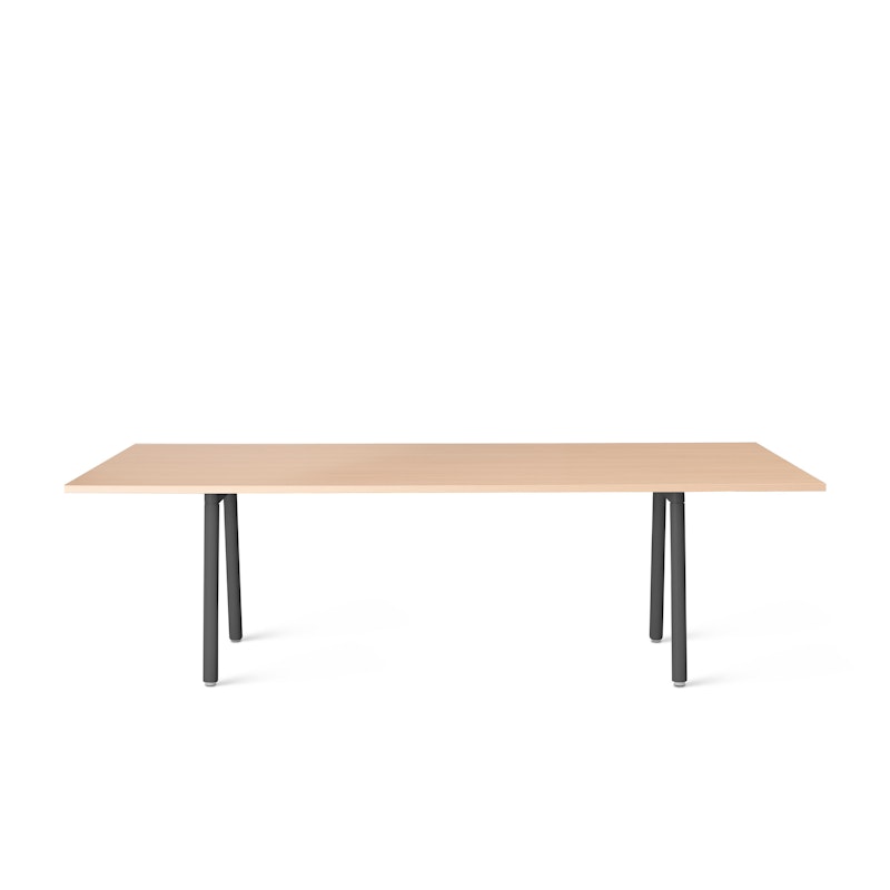 Series A Conference Table, Natural Oak, 96x42", Charcoal Legs,Natural Oak,hi-res image number 2.0