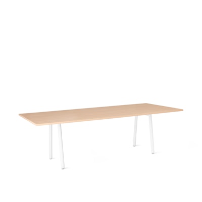 Series A Conference Table, Natural Oak, 96x42", White Legs,Natural Oak,hi-res