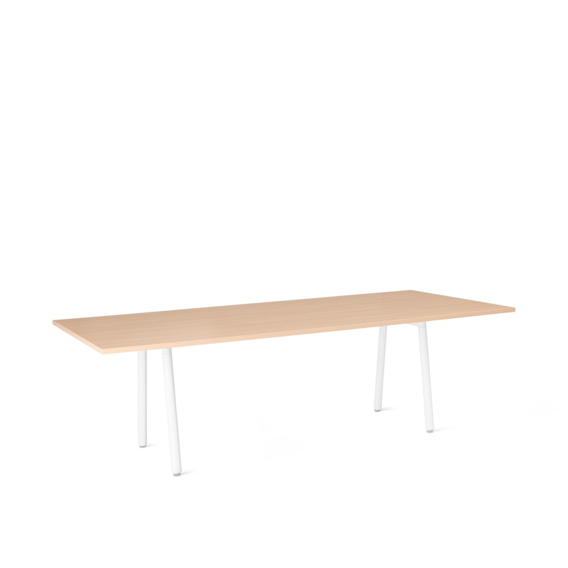 Series A Conference Table, Natural Oak, 96x42", White Legs,Natural Oak,hi-res image number 1.0
