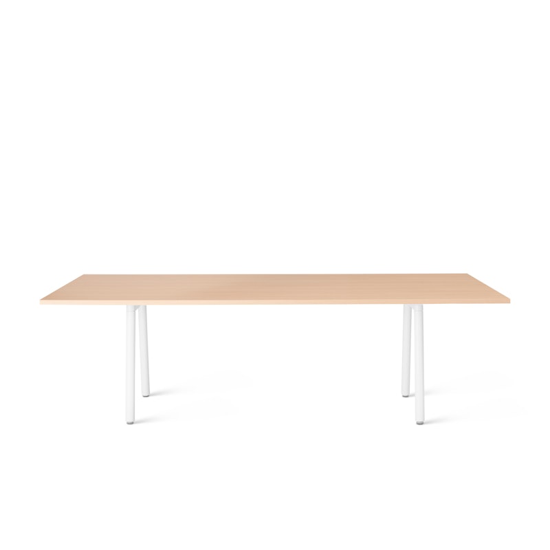 Series A Conference Table, Natural Oak, 96x42", White Legs,Natural Oak,hi-res image number 2.0