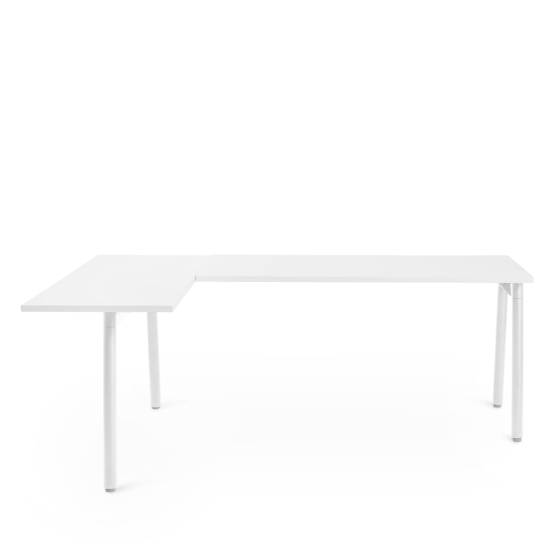 Series A Corner Desk, White with White Base, Left Handed,White,hi-res image number 3