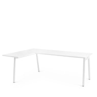 Series A Corner Desk, White with White Base, Left Handed,,hi-res