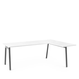Series A Corner Desk with Charcoal Legs, Right Handed