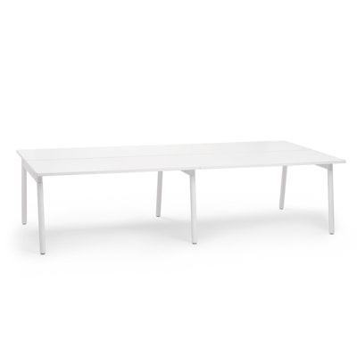 Series A Double Desk Add On, White, 57", White Legs,White,hi-res