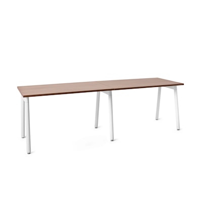 Series A Single Desk Add On, Walnut, 47", White Legs,Walnut,hi-res