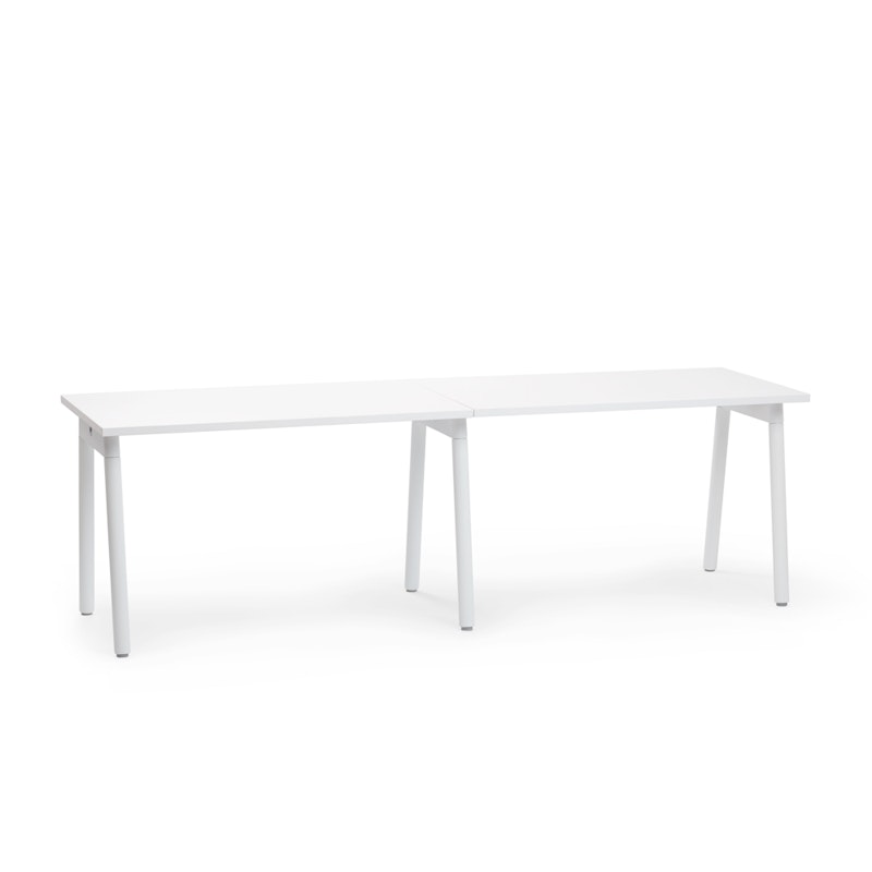 Series A Single Desk Add On, White, 47", White Legs,White,hi-res image number 1.0