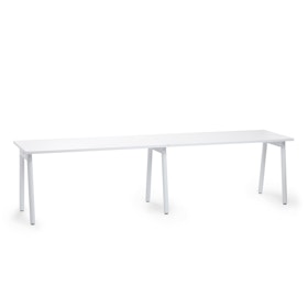 Series A Single Desk Add On, White, 57", White Legs