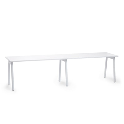 Series A Single Desk Add On, White, 57", White Legs,White,hi-res