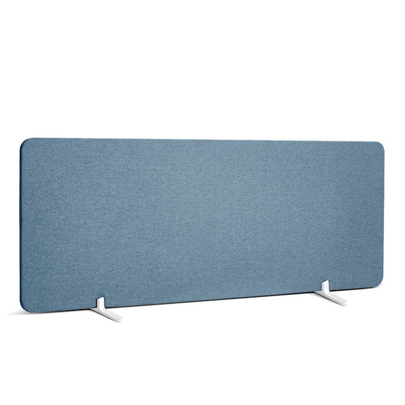 Slate Blue Pinnable Fabric Privacy Panel, 45 x 17.5", Footed,Slate Blue,hi-res image number 0.0