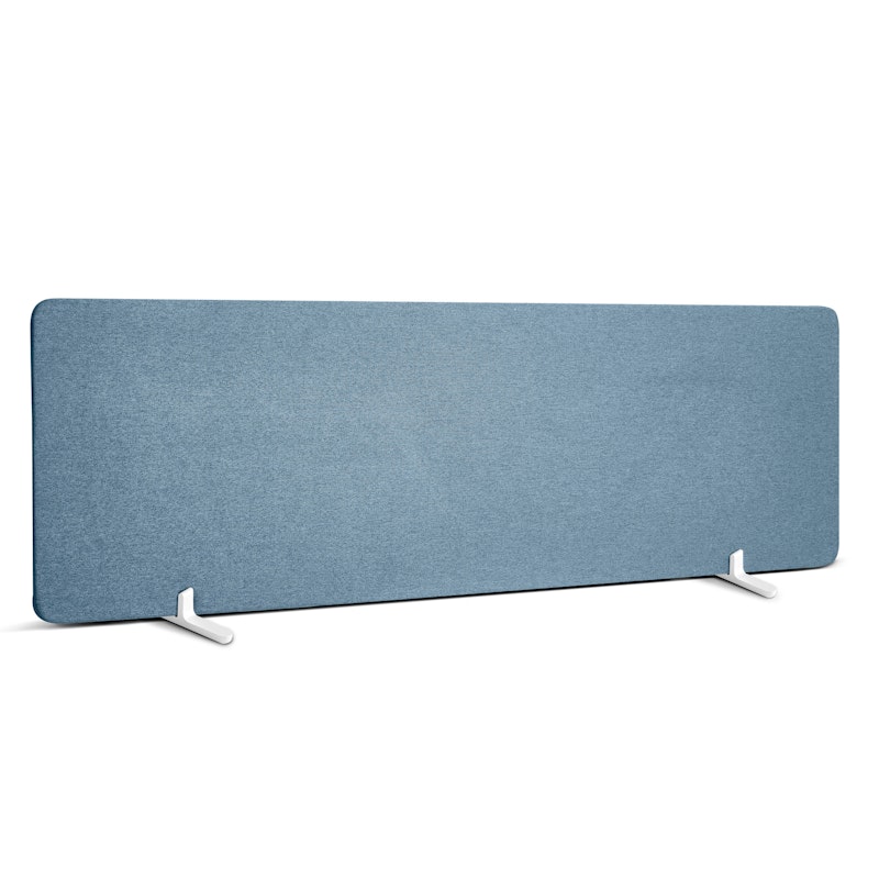 Slate Blue Pinnable Fabric Privacy Panel, 55 x 17.5", Footed,Slate Blue,hi-res image number 0.0