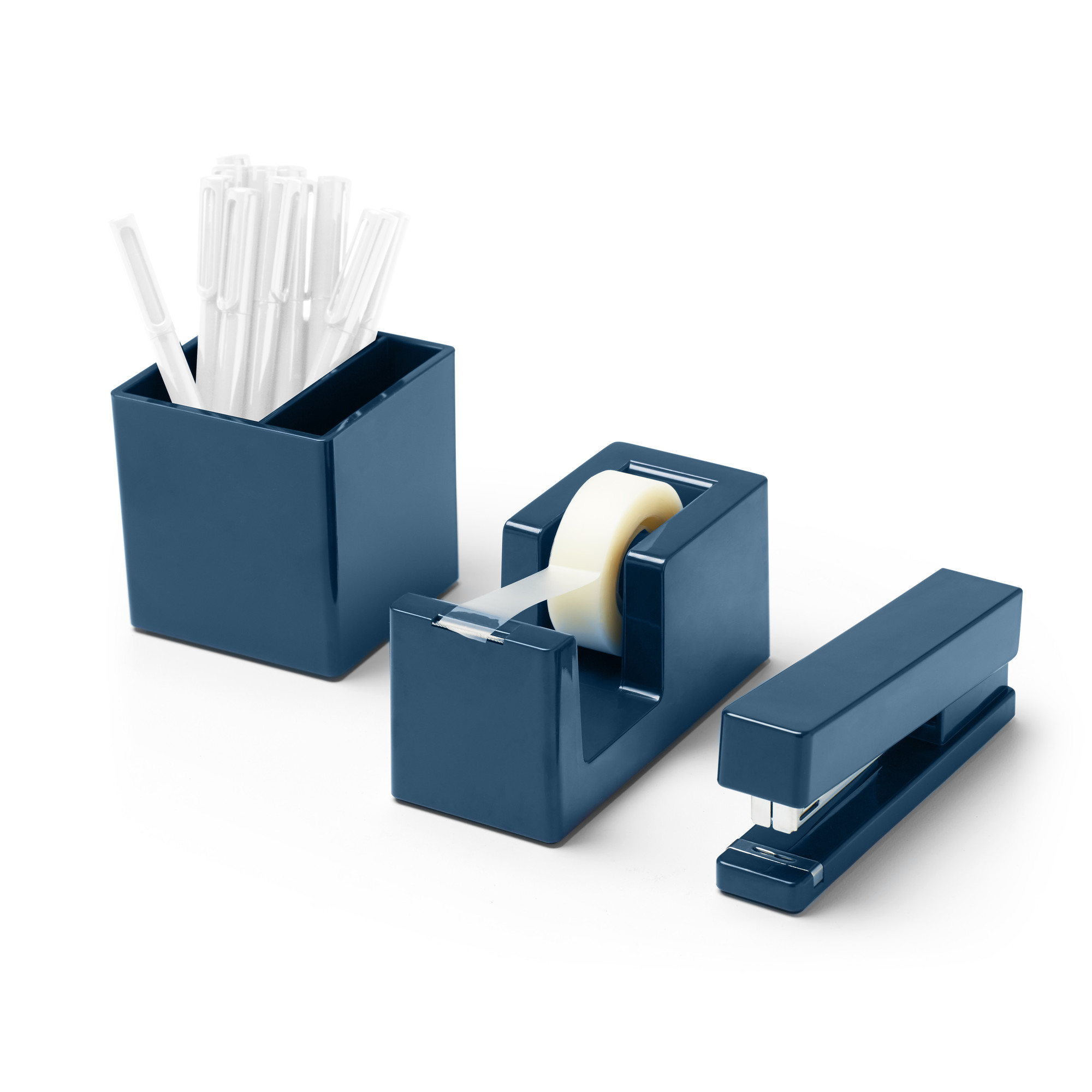 blue office accessories