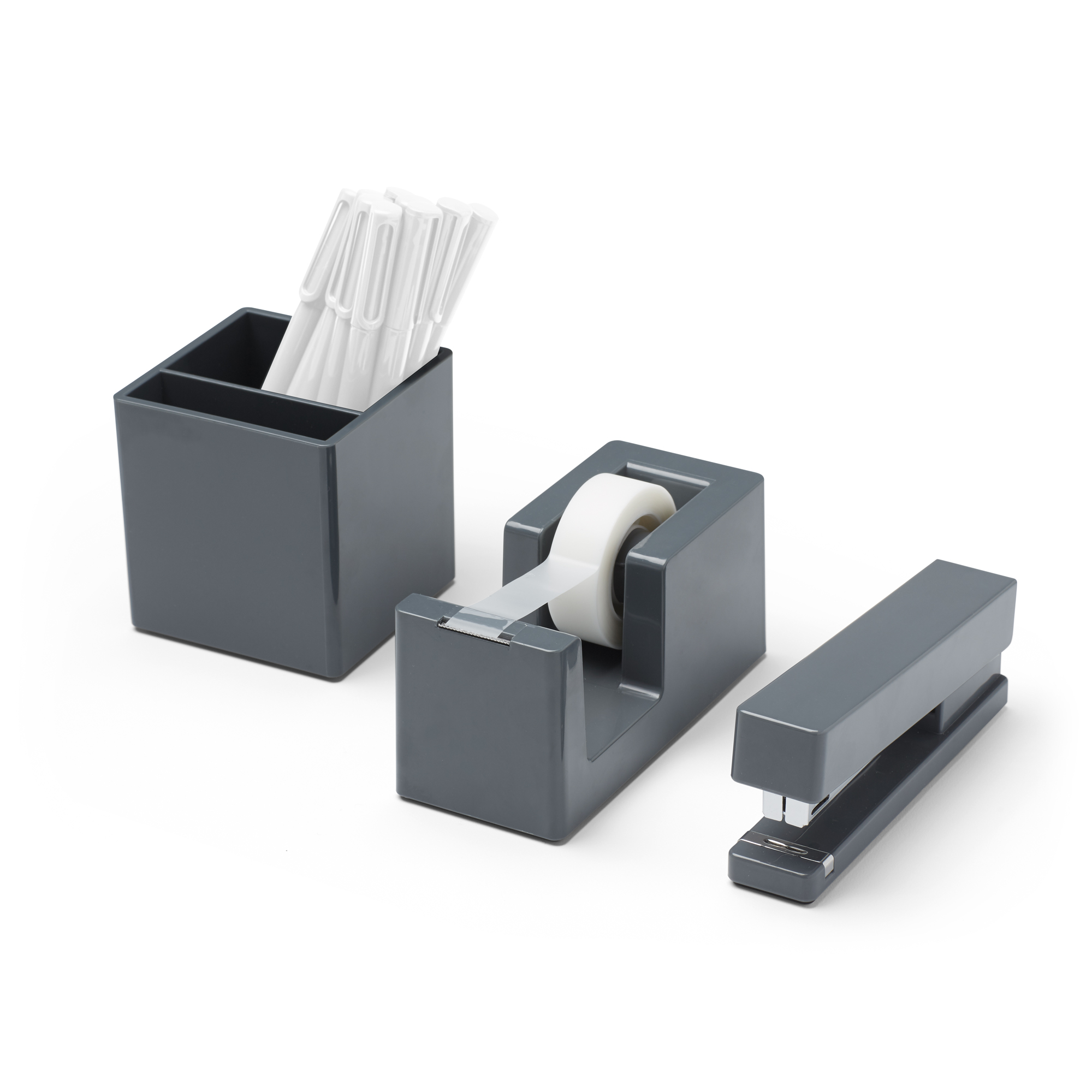 Dark Gray Starter Set Desk Accessories Poppin