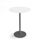 White Tucker Standing Table with Charcoal Base,White,hi-res