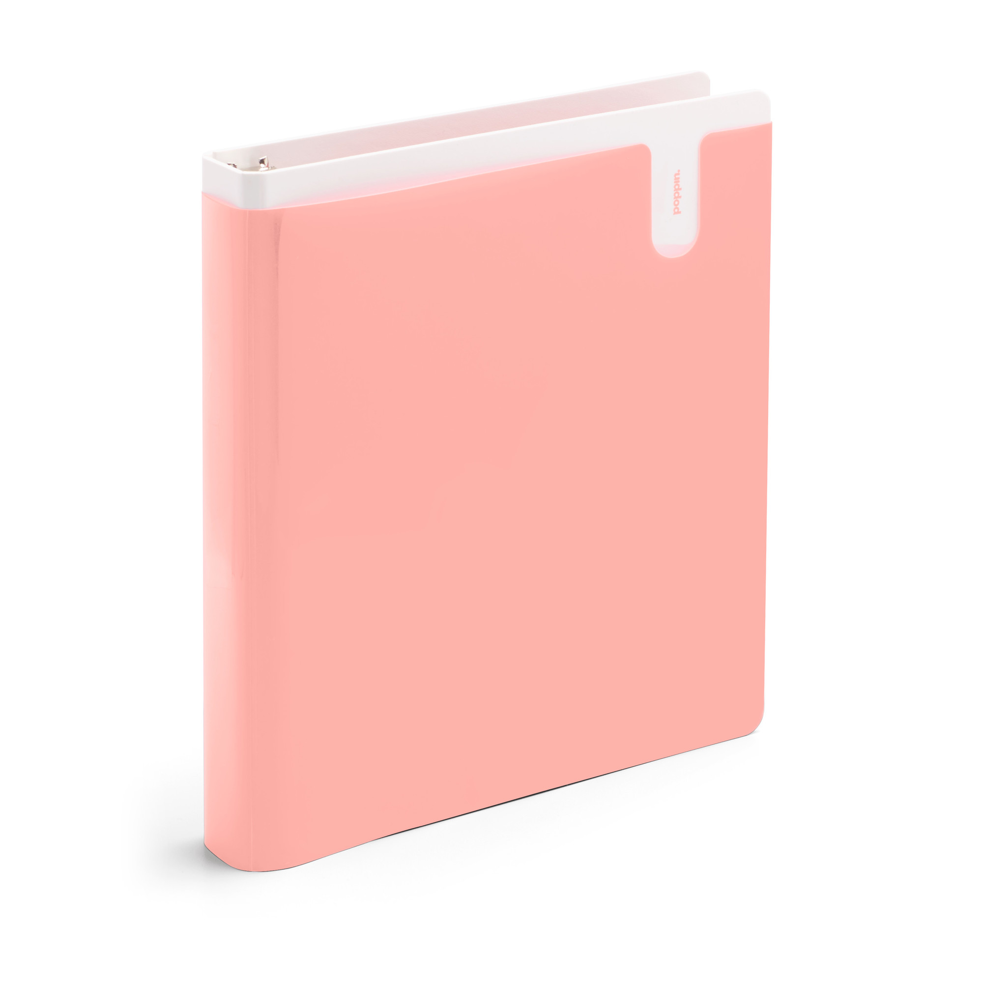 Poppin brand-WFH 3 inch plastic binders baby pale pink 