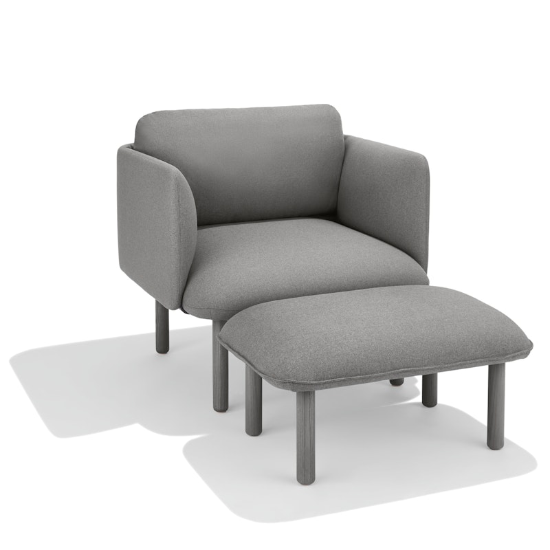Gray QT Privacy Lounge Ottoman,Gray,hi-res image number 4.0