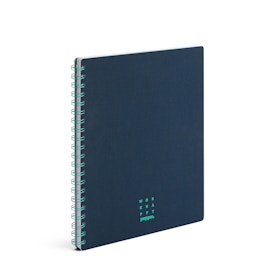 Lagoon + Turquoise Work Happy 1-Subject Spiral Notebook