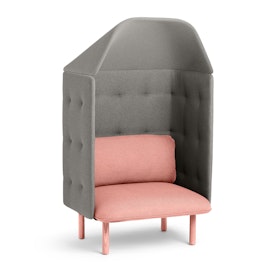 Blush + Gray QT Privacy Lounge Chair with Canopy