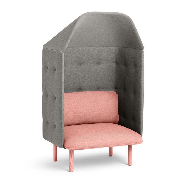 Blush + Gray QT Privacy Lounge Chair with Canopy,Blush,hi-res image number 0.0