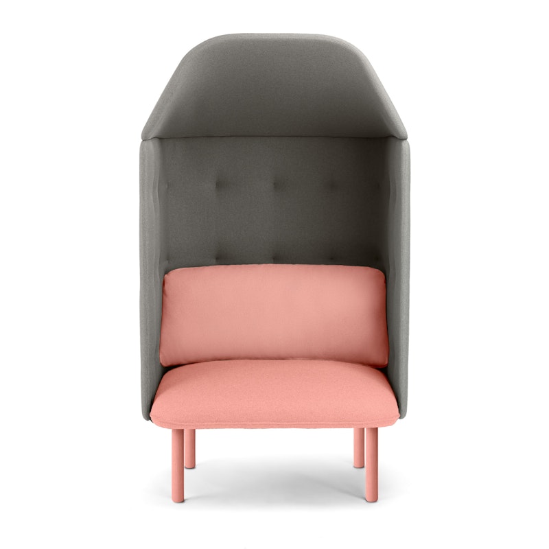 Blush + Gray QT Privacy Lounge Chair with Canopy,Blush,hi-res image number 2