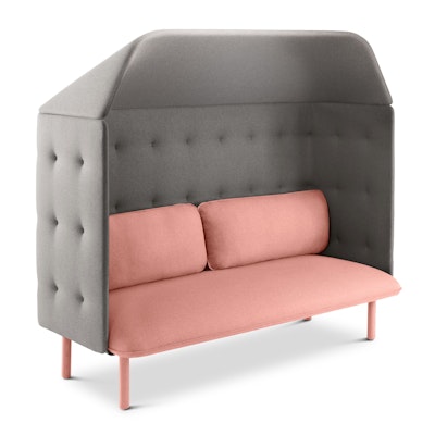 Blush + Gray QT Privacy Lounge Sofa with Canopy
