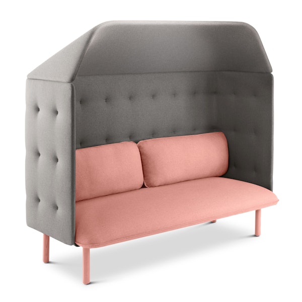 Blush + Gray QT Privacy Lounge Sofa with Canopy,Blush,hi-res