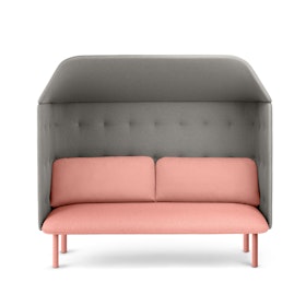 Blush + Gray QT Privacy Lounge Sofa with Canopy