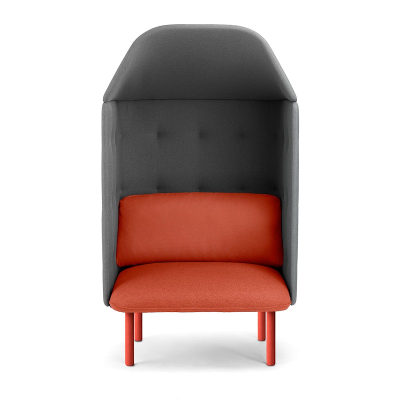 Brick + Dark Gray QT Privacy Lounge Chair with Canopy,Brick,hi-res image number 2