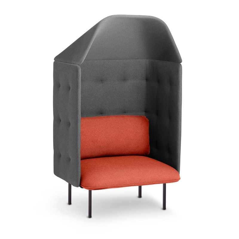 Brick + Dark Gray QT Privacy Lounge Chair with Canopy,Brick,hi-res image number 4