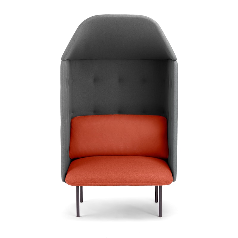 Brick + Dark Gray QT Privacy Lounge Chair with Canopy,Brick,hi-res image number 5