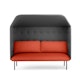 Brick + Dark Gray QT Privacy Lounge Sofa with Canopy,Brick,hi-res